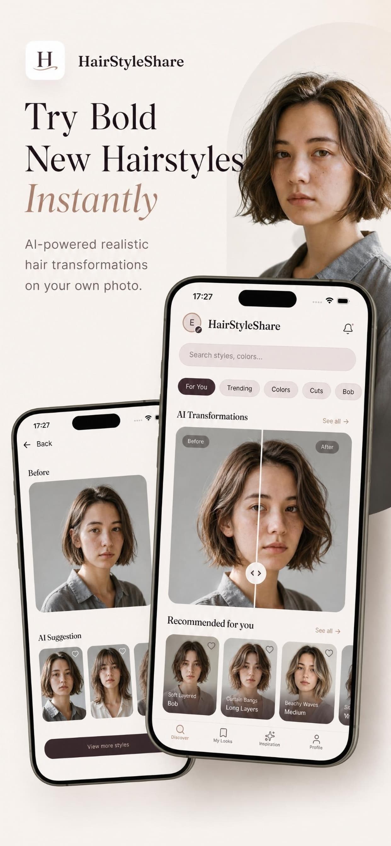 HairStyleShare — Discover feed and AI previews